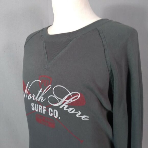 North Shore Surf Co sweater sweatshirt Men's 2XL XXL gray long sleeve fleece - Picture 6 of 12